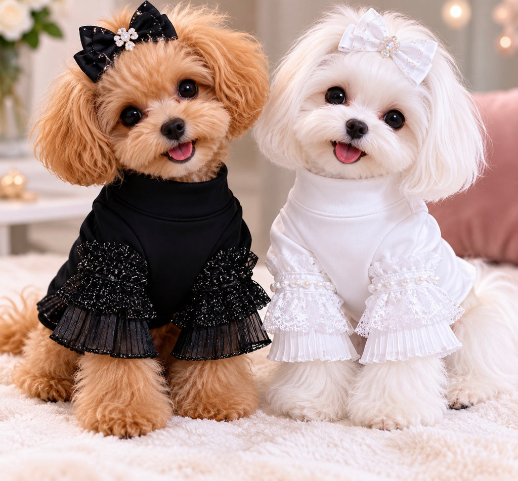 Lace Sleeve Shirt The Bougie Pet Boutique