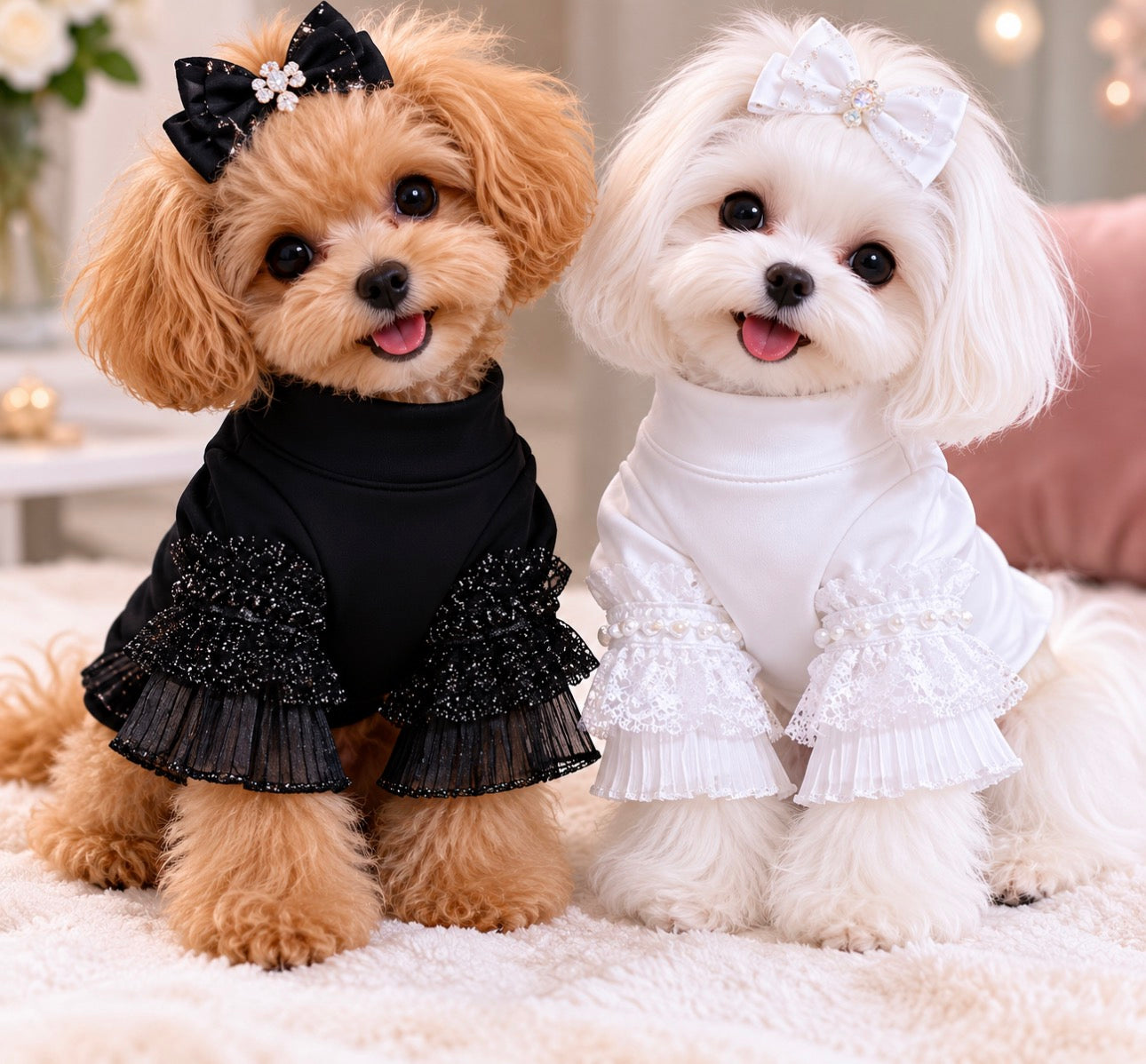 Lace Sleeve Shirt The Bougie Pet Boutique