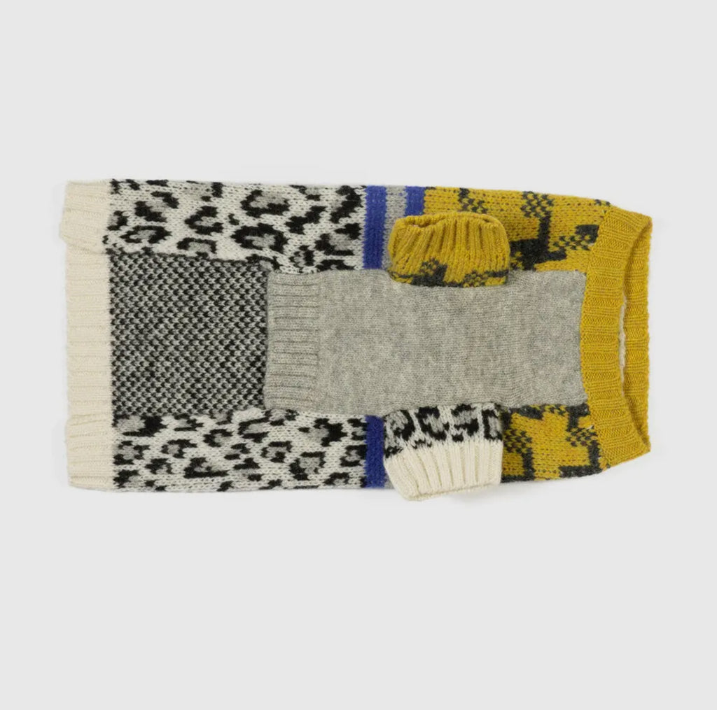 Leopard Combo Sweater- Merino Wool - The Bougie Pet Boutique