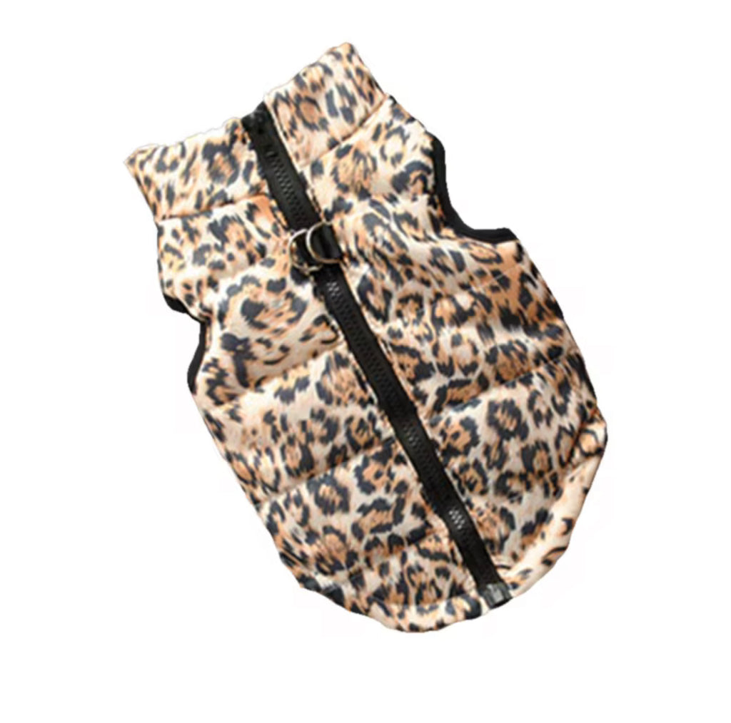 Leopard Puffer Vest - The Bougie Pet Boutique