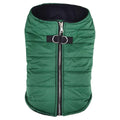 Zip-up Dog Puffer Vest - Dark Green The Bougie Pet Boutique