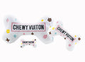 White Chewy Vuiton Bone Toy - The Bougie Pet Boutique