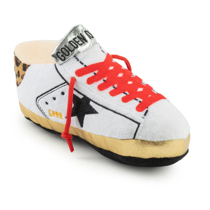 White Golden Pooch Shoe Plush Toy - The Bougie Pet Boutique