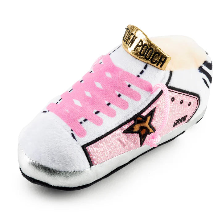 Pink Golden Pooch Shoe Plush Toy - The Bougie Pet Boutique