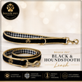 Bougie Pet™ Black & Houndstooth Leash Bougie Pet