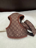 Chewy Vuiton Harness Set - The Bougie Pet Boutique