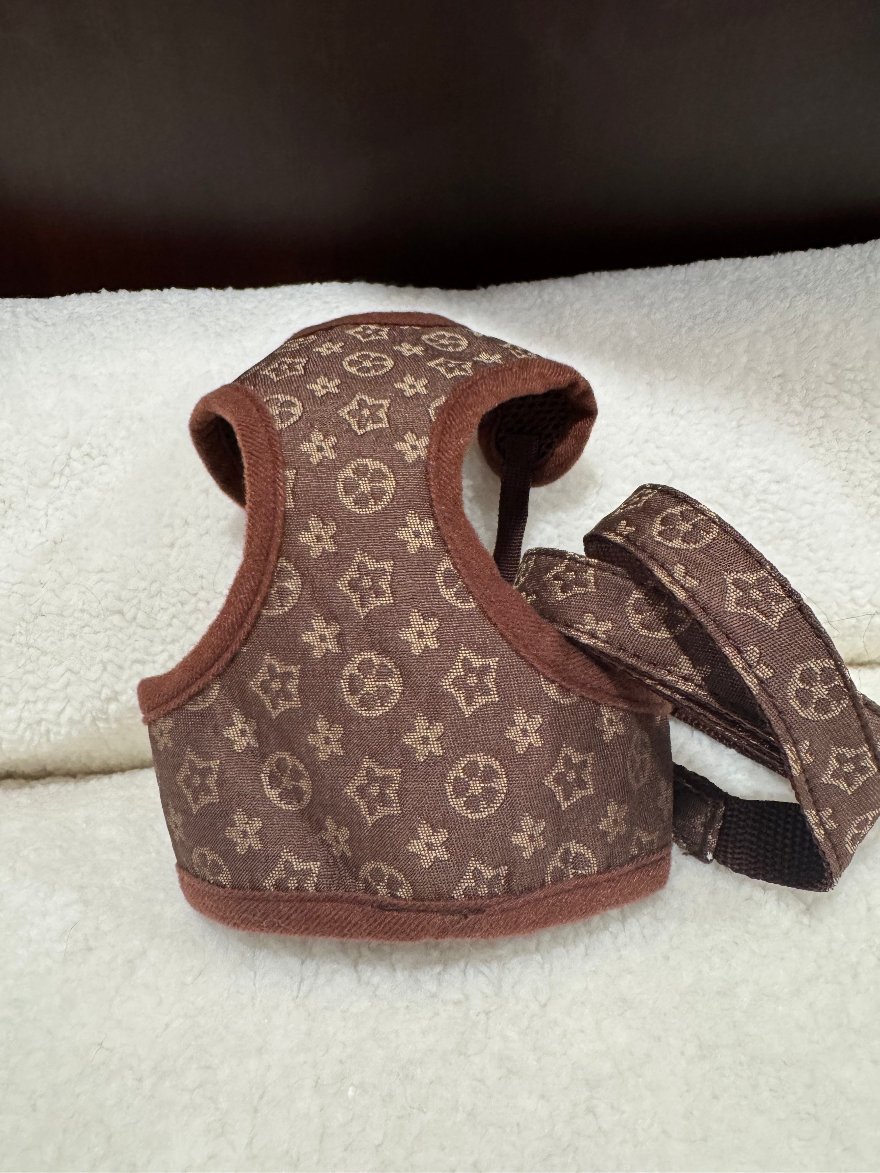 Chewy Vuiton Harness Set - The Bougie Pet Boutique