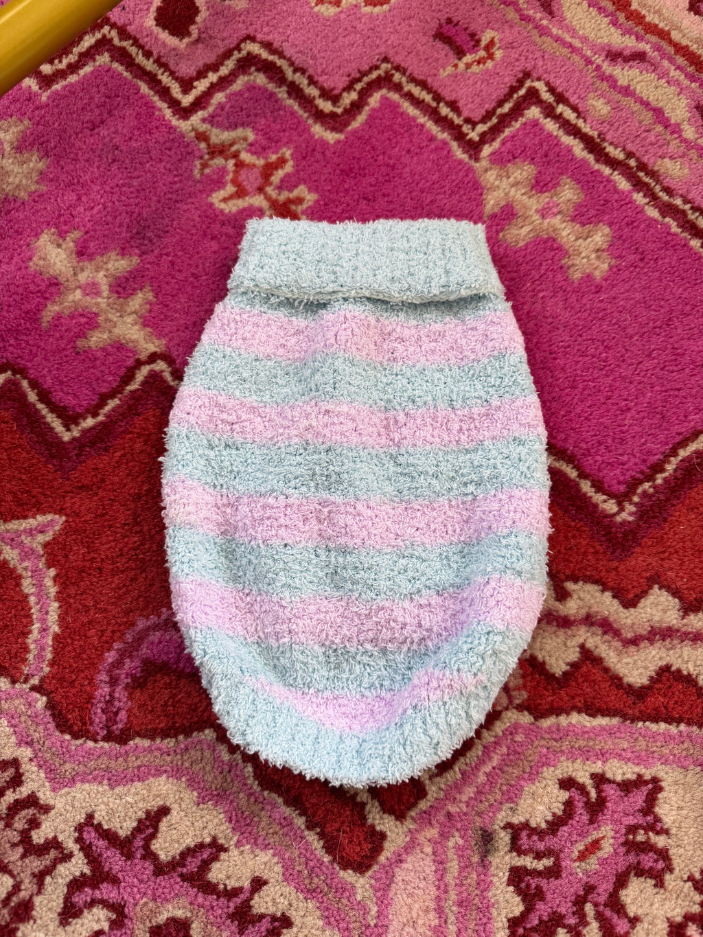 Lilac and Blue Striped Sweater - The Bougie Pet Boutique