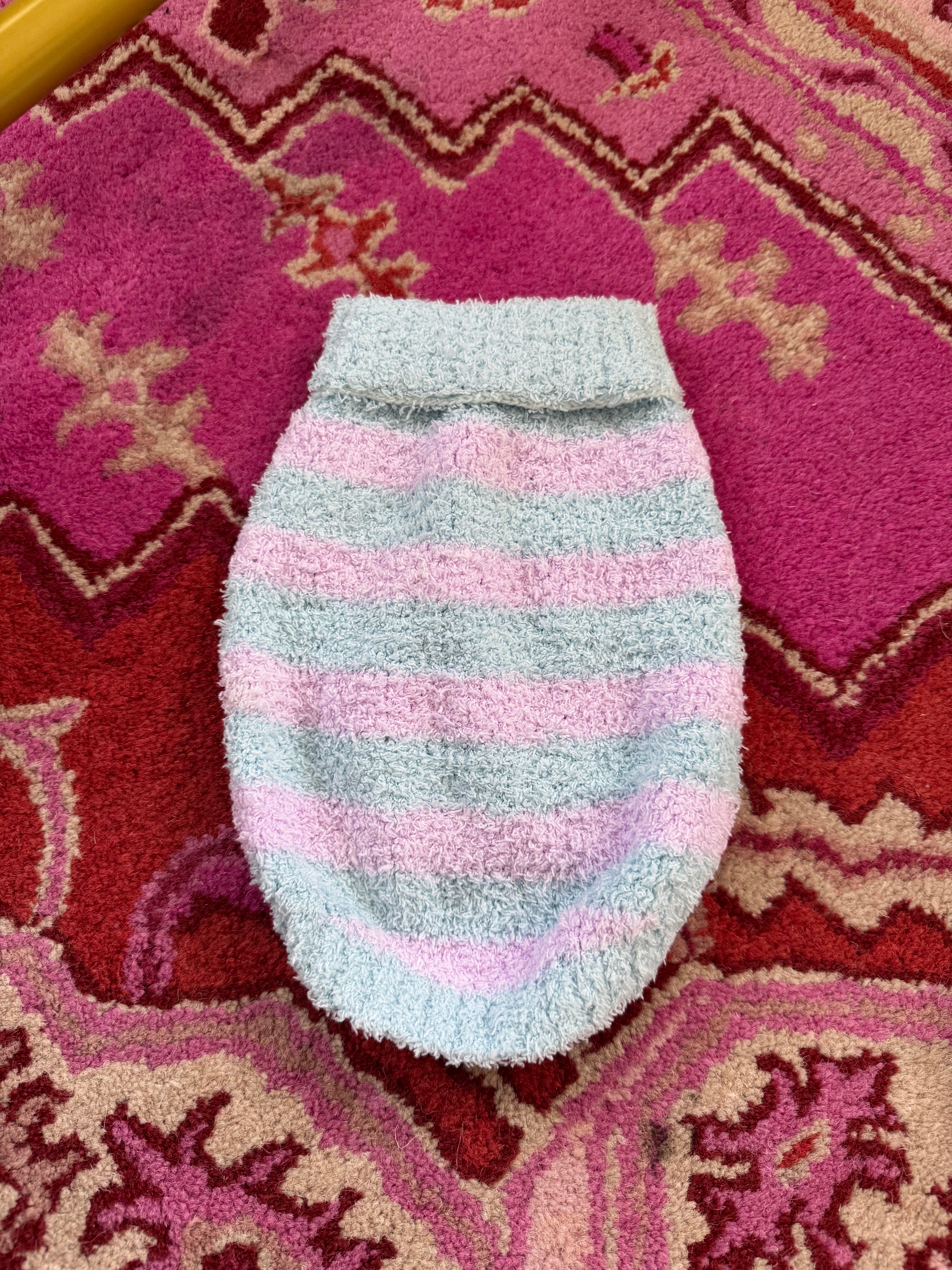 Lilac and Blue Striped Sweater - The Bougie Pet Boutique