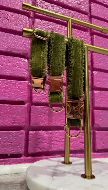 Velvet Frayed Collars - The Bougie Pet Boutique