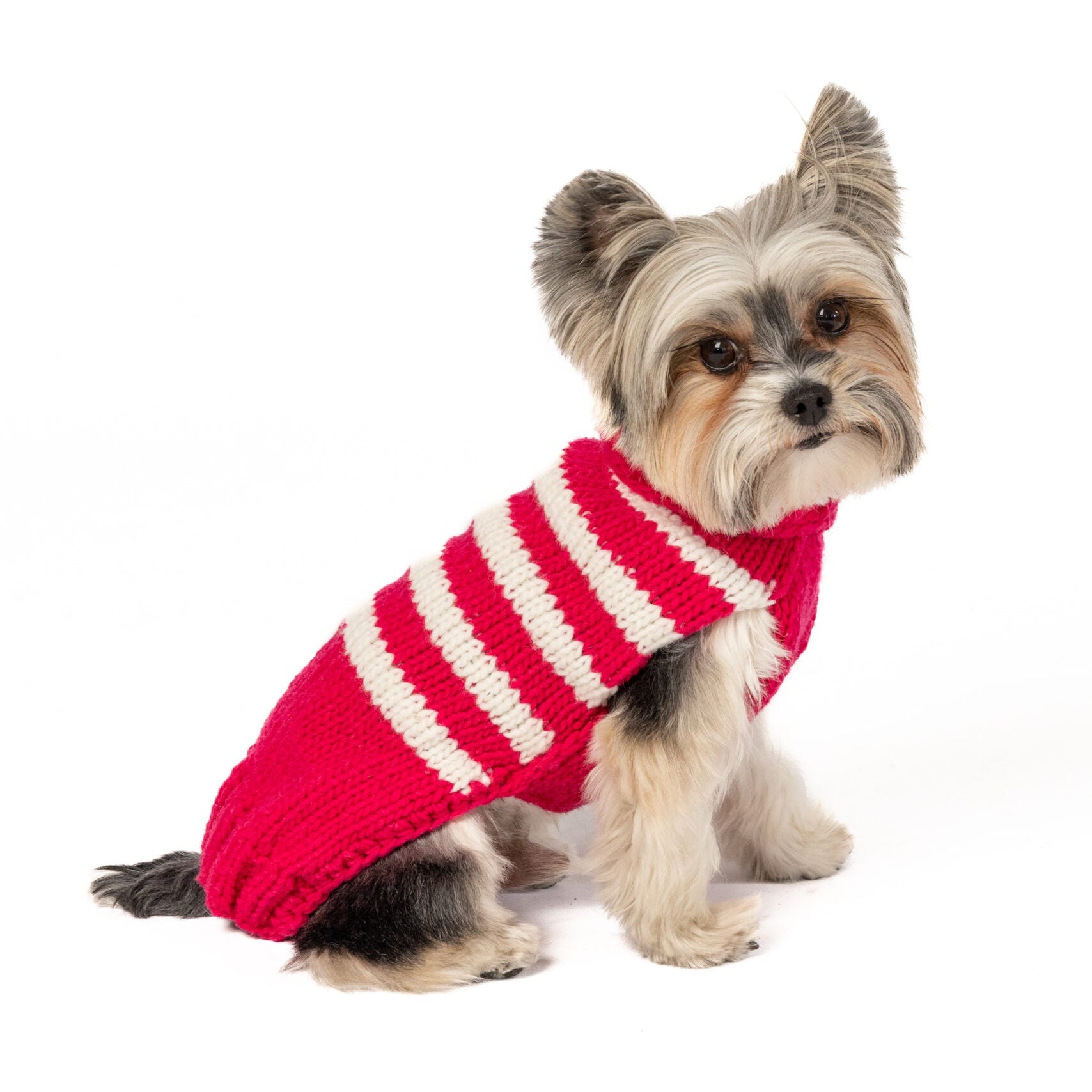 Katie Alpaca Stripe Dog Sweater ChillyDogSweaters
