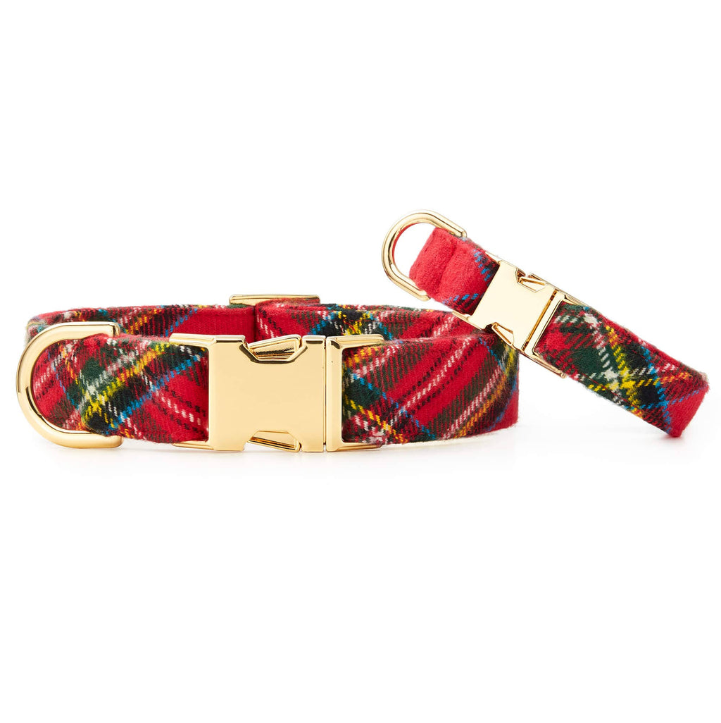 Tartan Plaid Flannel Holiday Dog Collar - The Bougie Pet Boutique