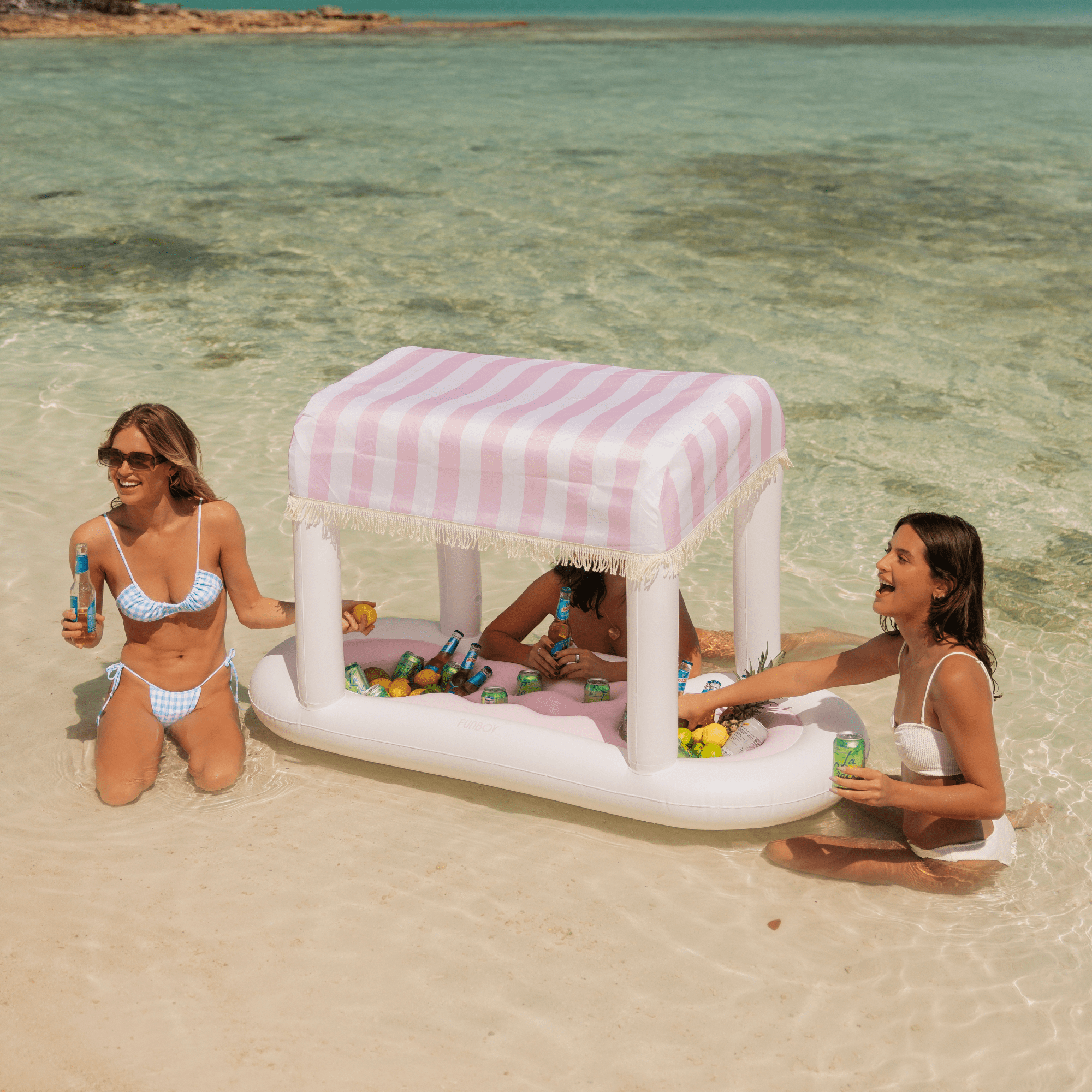 Pink Floating Cabana Bar FUNBOY