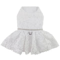 White Lace Dog Wedding Dress with Matching Leash Doggie Design