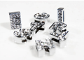 Letter & shape charms - silver bling or non bling 10mm - The Bougie Pet Boutique