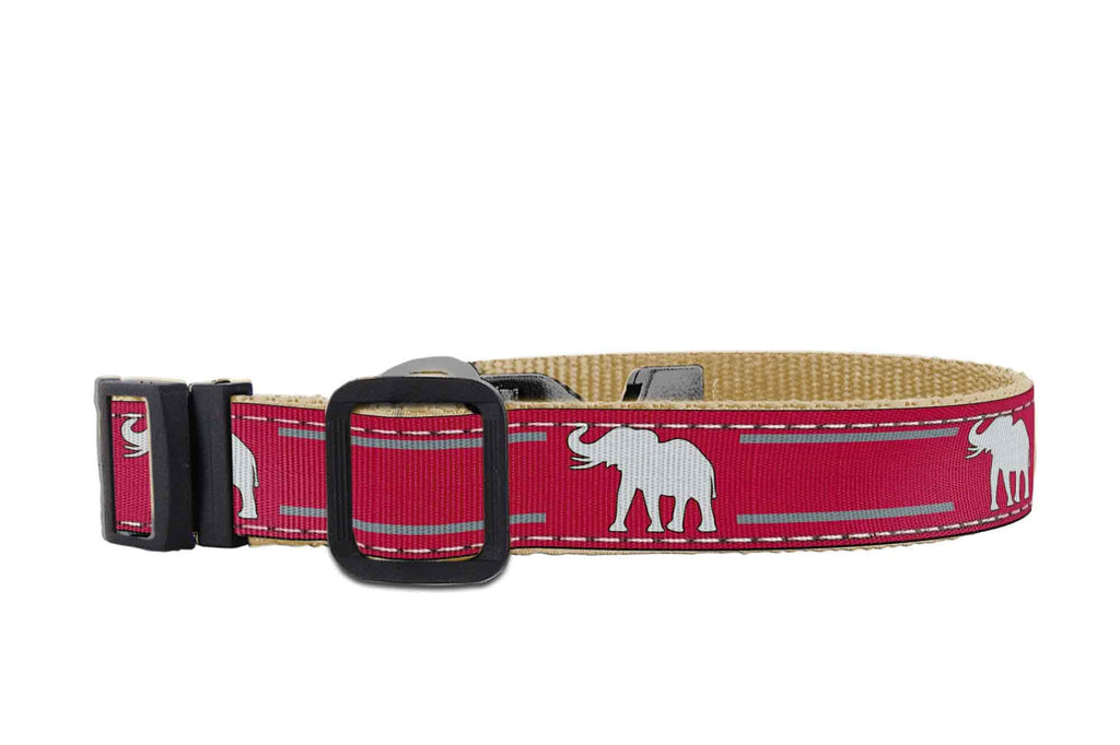 Alabama Crimson Tide Adjustable Ribbon Dog Collar Lead. - The Bougie Pet Boutique