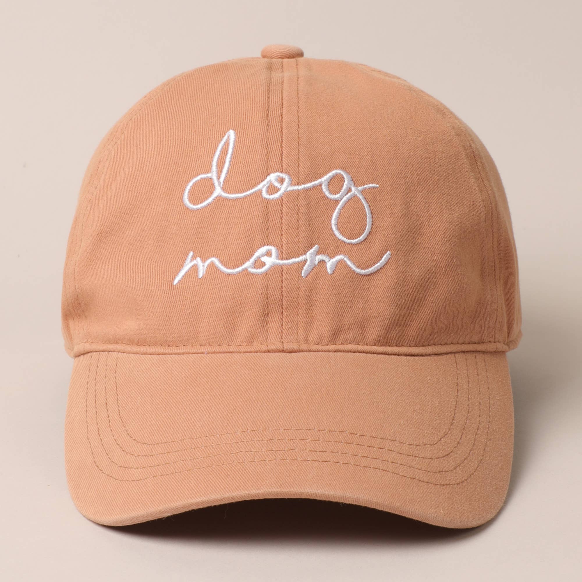 Dog Mom Lettering Embroidery Baseball Cap Fashion City