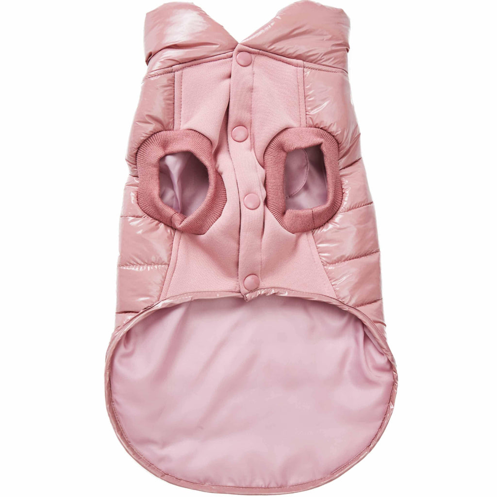 Custom-woven& Dyed Puffer Jacket, Flex Chest + Leash Opening - The Bougie Pet Boutique