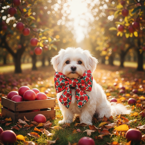 Apple of My Eye Fall Lady Dog Bow Lifestyle