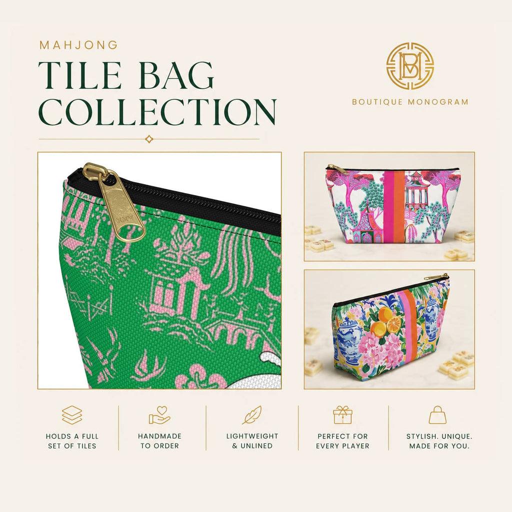 Mahjong Tile and Card Bag, Boutique Monogram Boutique Monogram
