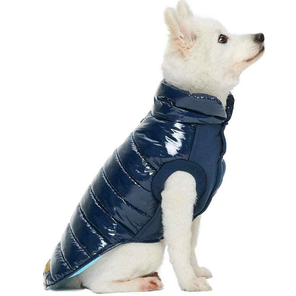 Custom-woven& Dyed Puffer Jacket, Flex Chest + Leash Opening - The Bougie Pet Boutique