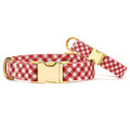 Red Gingham Dog Collar - The Bougie Pet Boutique