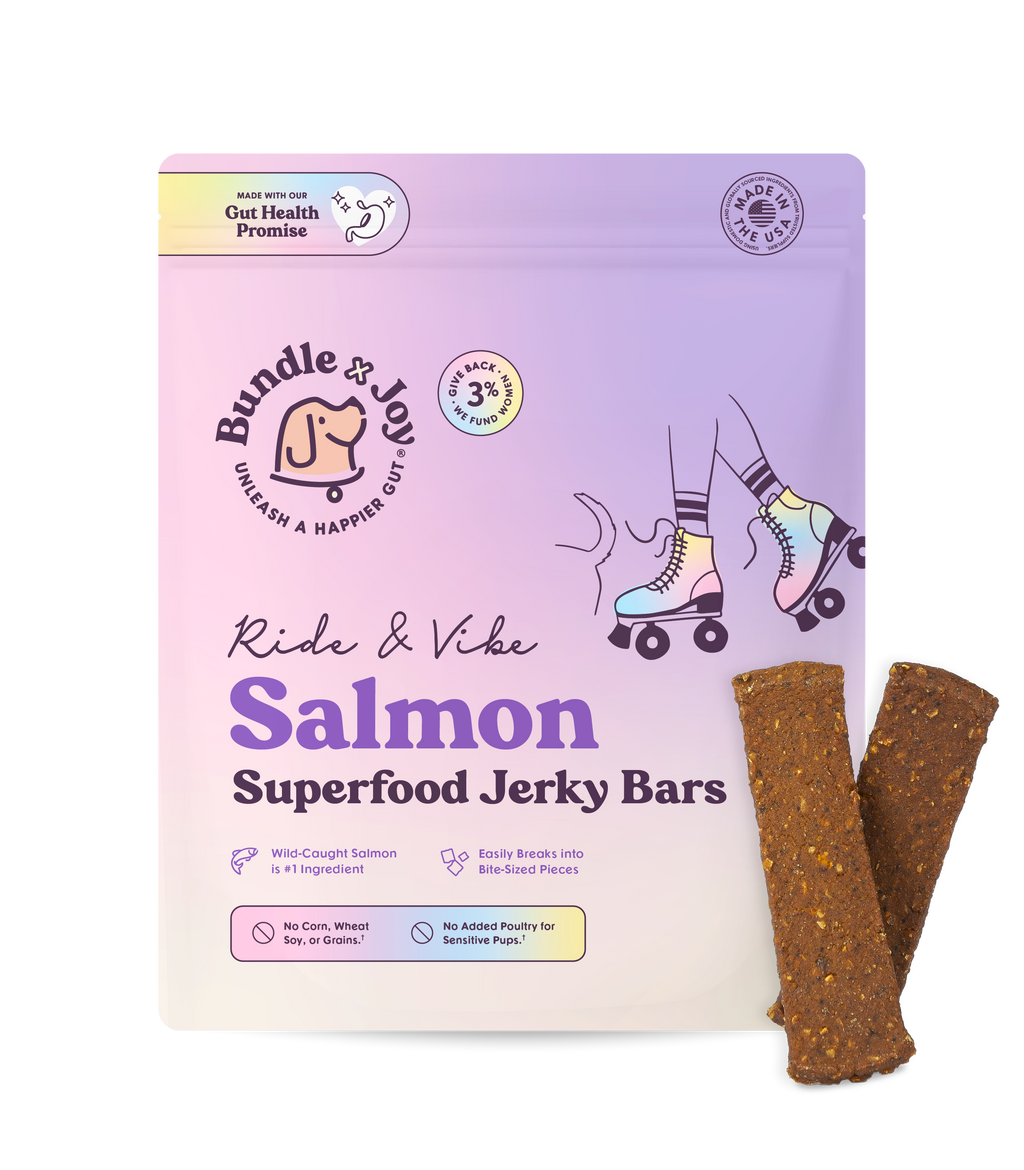 Ride & Vibe Wildlachs-Jerky-Riegel für Hunde 142g