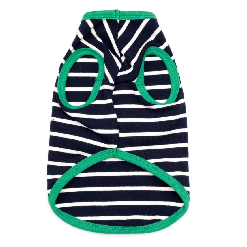 Navy Striped Golf Tee - The Bougie Pet Boutique
