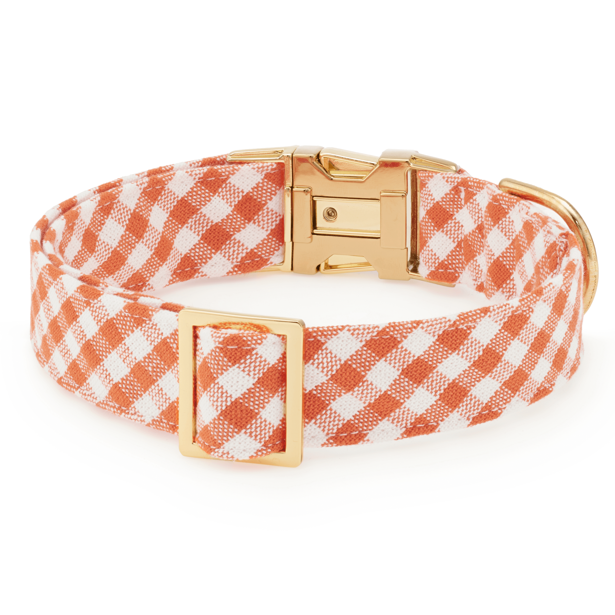 Cider Gingham Dog Collar