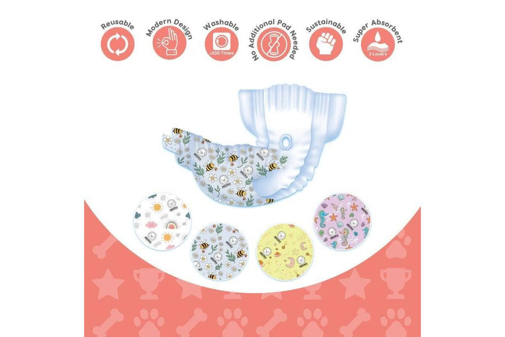 Leakproof & Ultra Absorbent Reusable Male Dog Belly Bands, 3 Pack KIKA USA