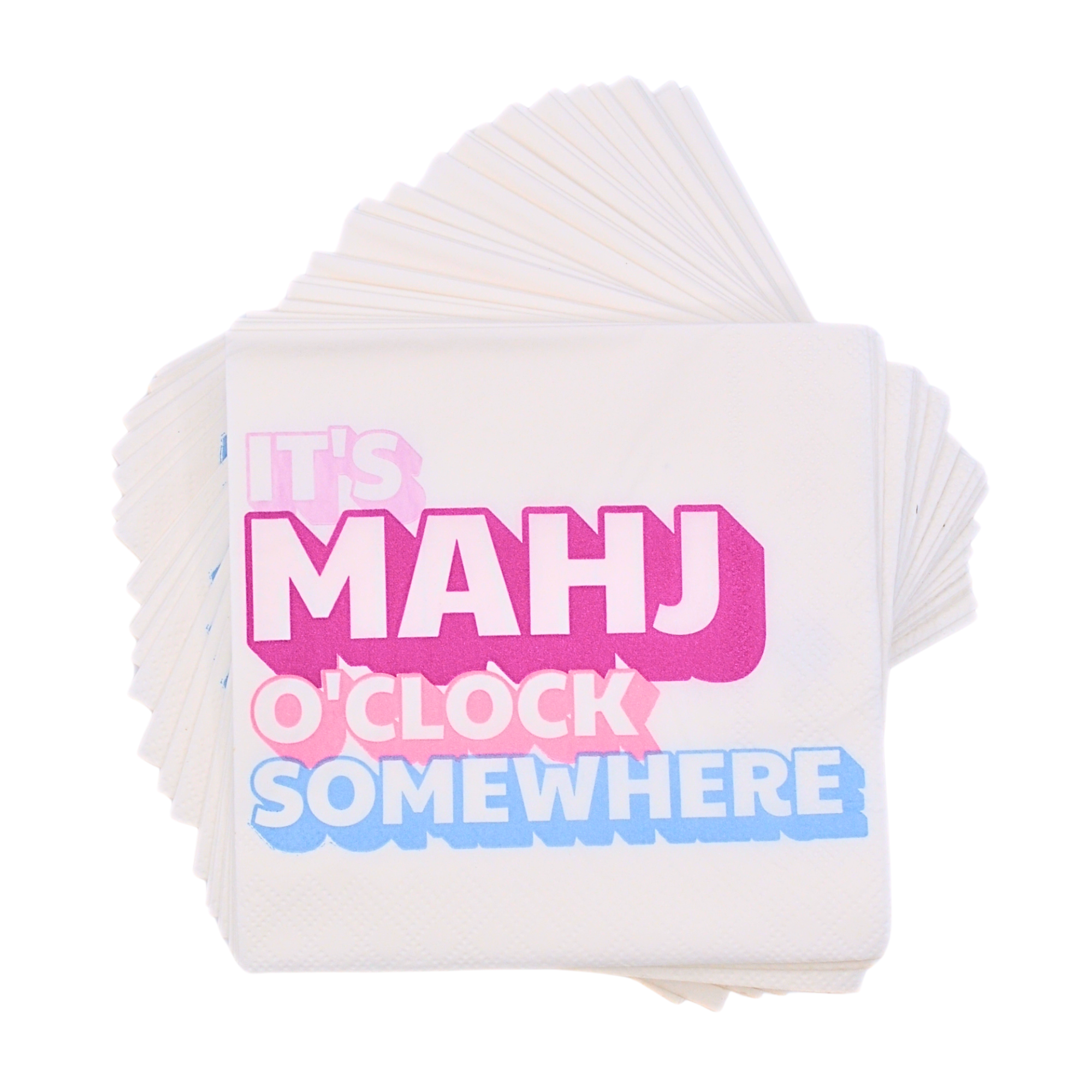 "It's Mahj O'Clock Somewhere" Cocktail Napkins Middle & Main Mahjong