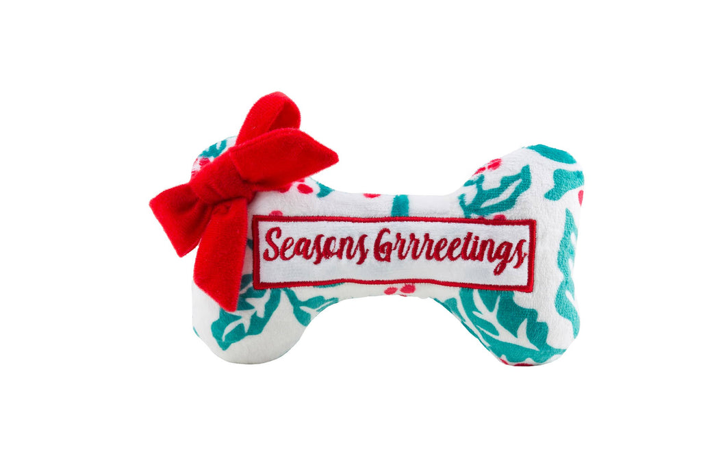 Seasons Grrreetings Bone Stocking Stuffers Christmas Dog Toy - The Bougie Pet Boutique