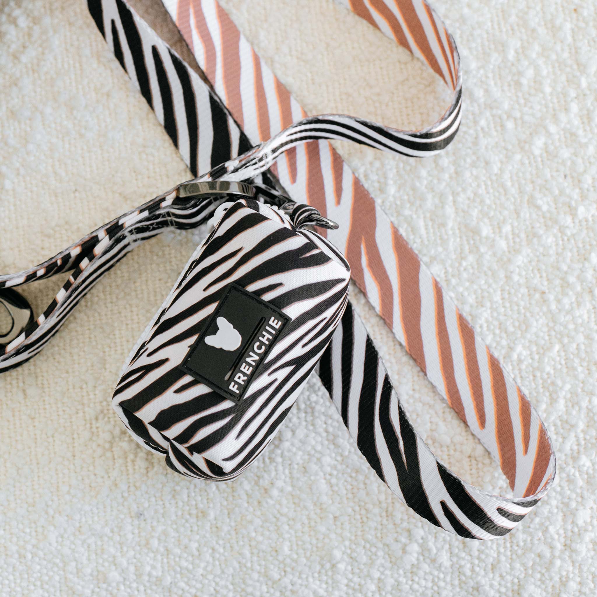 Frenchie Poo Bag Holder - Zebra