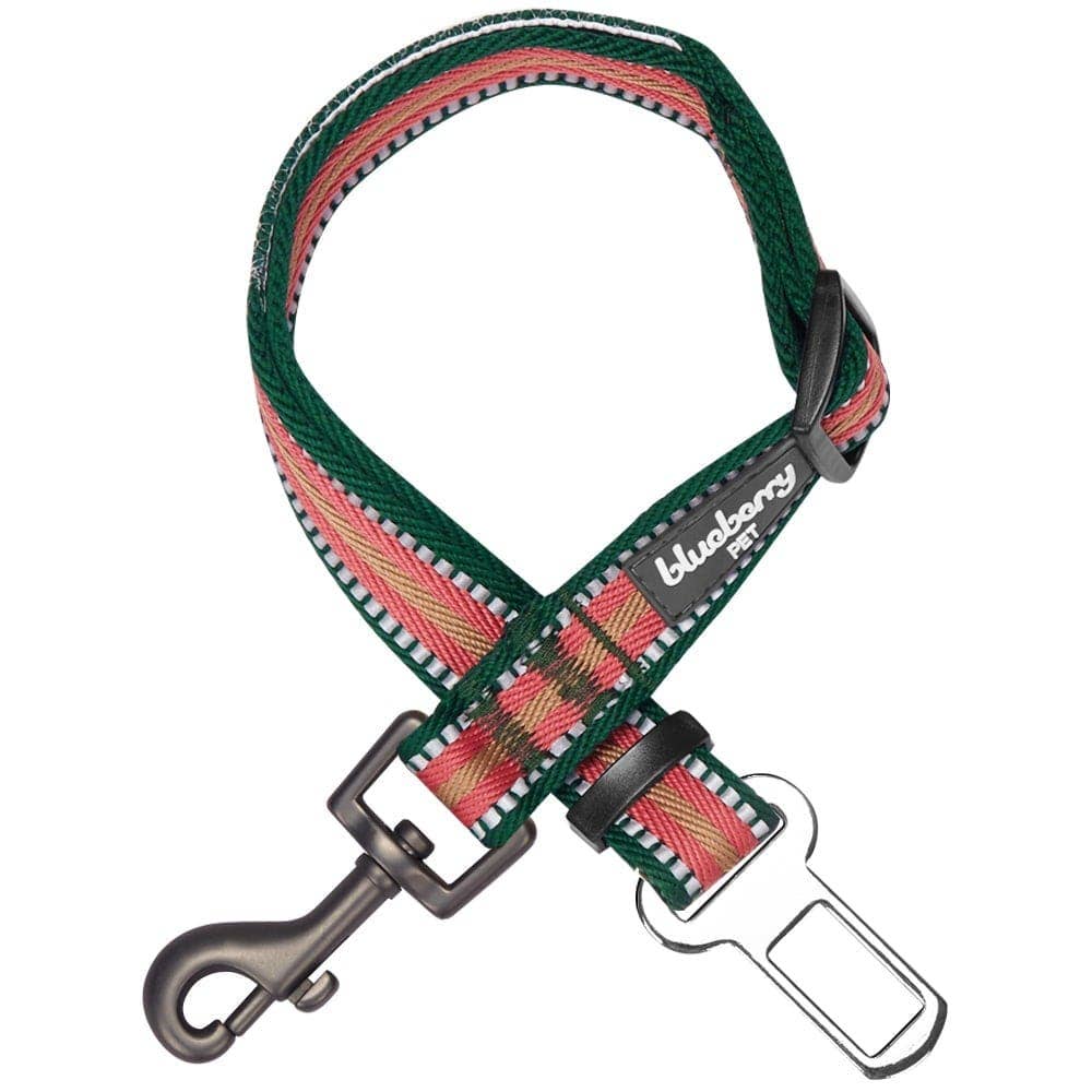 3M Reflective Safety Dog Seatbelt Tether in Multi-colored Stripes - The Bougie Pet Boutique