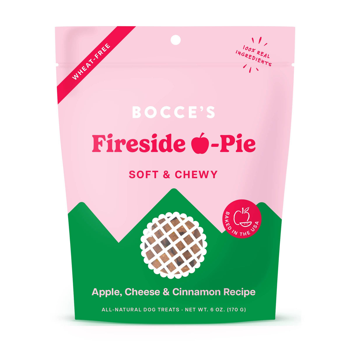 Bocce's Bakery Fireside Apple Pie Soft & Chewy Treats 6oz Pet Palette Distribution