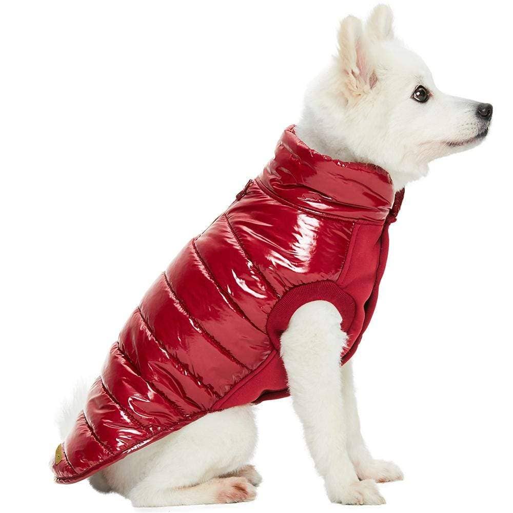Custom-woven& Dyed Puffer Jacket, Flex Chest + Leash Opening - The Bougie Pet Boutique