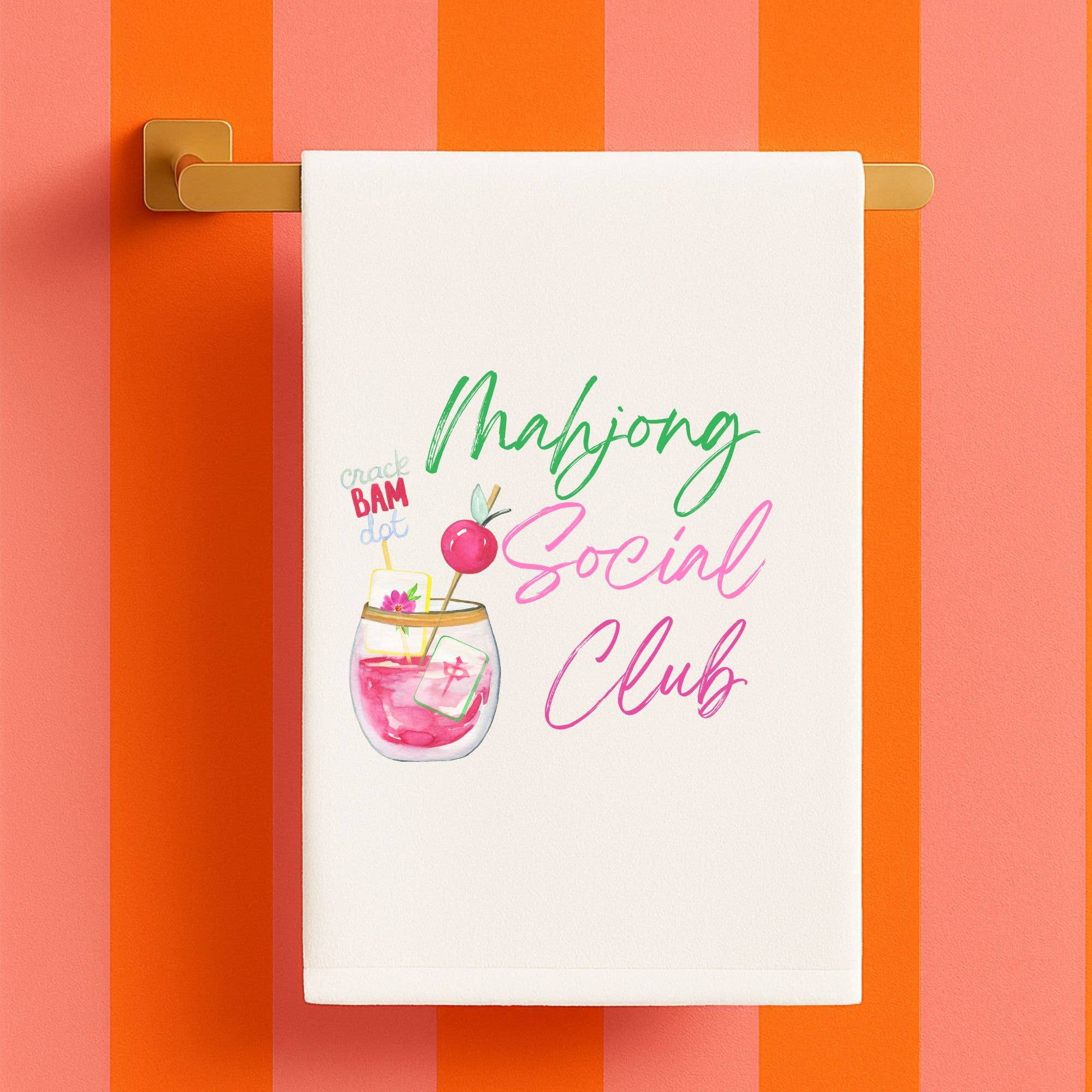 Mahjong gift Mahjong gift towel social club cute hostess Aspen Lane