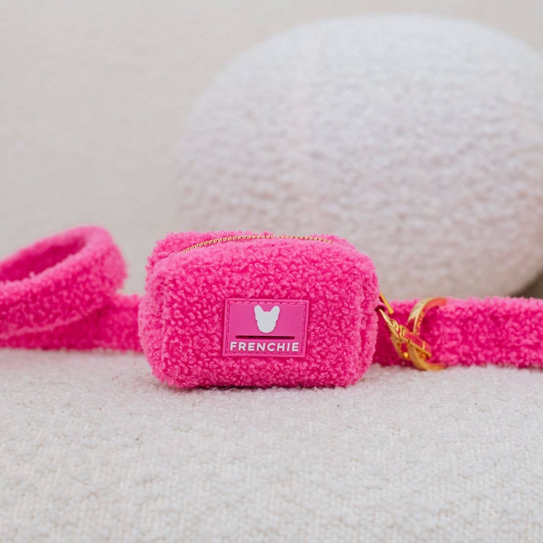Frenchie Poo Bag Holder - Teddy Hot Pink - The Bougie Pet Boutique