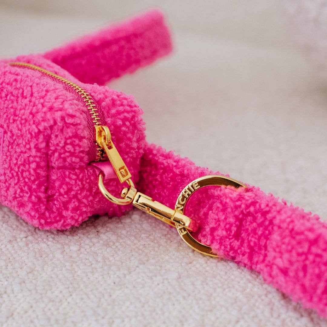 Frenchie Poo Bag Holder - Teddy Hot Pink