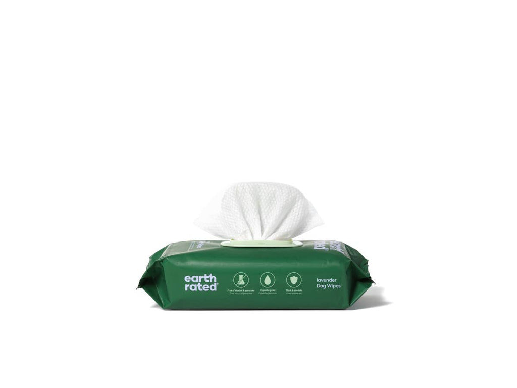 Earth Rated Lavender Dog Grooming Wipes 100ct - The Bougie Pet Boutique