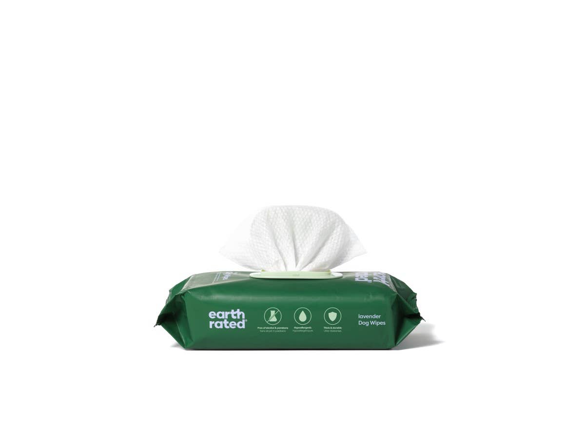 Earth Rated Lavender Dog Grooming Wipes 100ct - The Bougie Pet Boutique