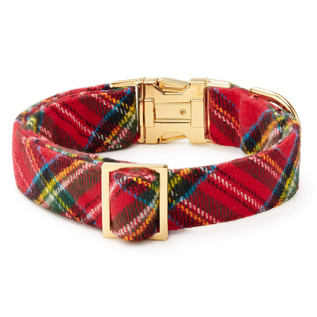Tartan Plaid Flannel Holiday Dog Collar - The Bougie Pet Boutique