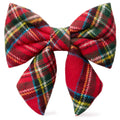 Tartan Plaid Flannel Christmas Lady Dog Bow - The Bougie Pet Boutique