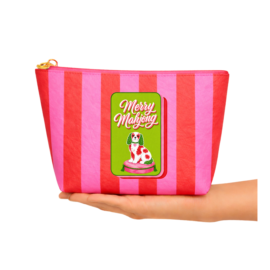 Mahjong Christmas Merry Mahjong Gift Crinkle Bag Spaniel Aspen Lane