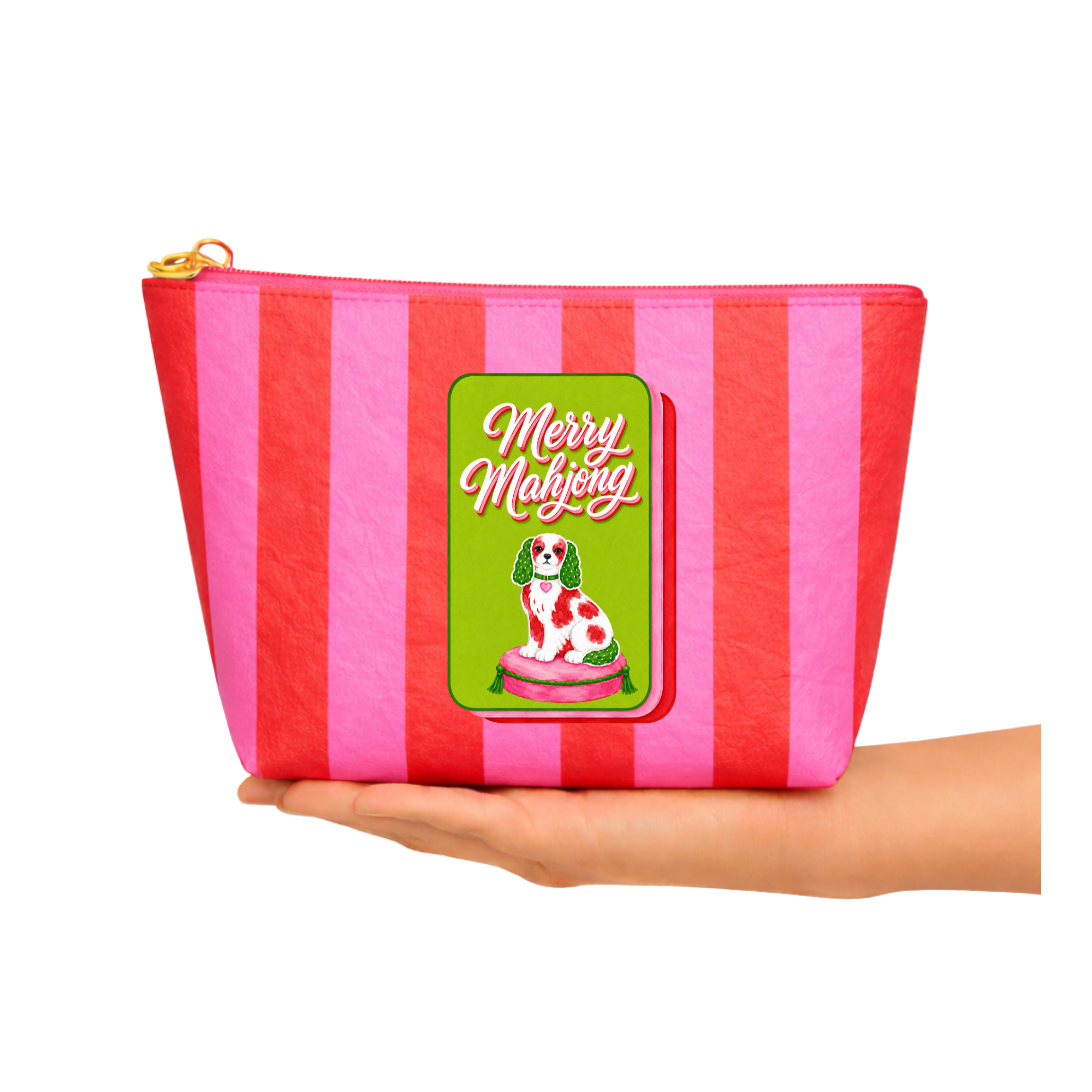 Mahjong Christmas Merry Mahjong Gift Crinkle Bag Spaniel Aspen Lane