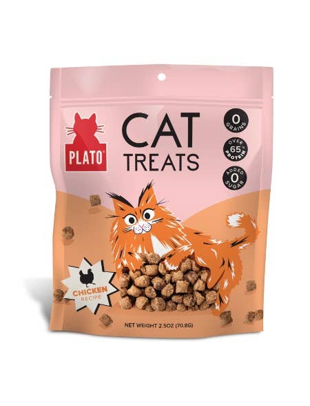Plato Air-Dried Cat Treats Chicken with Catnip Recipe 2.5oz - The Bougie Pet Boutique