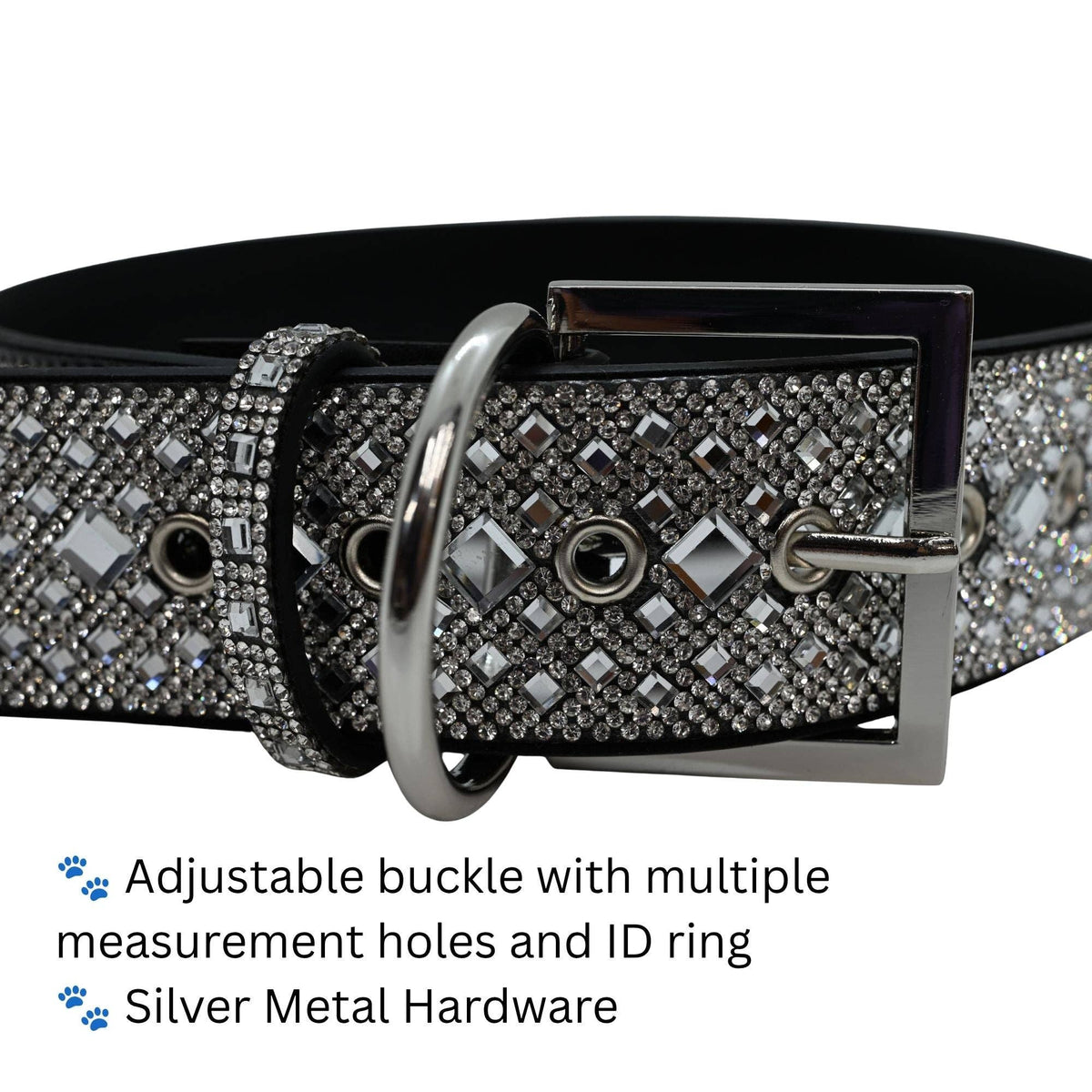 Silver Rhinestone Dog Collar Dog Collar World