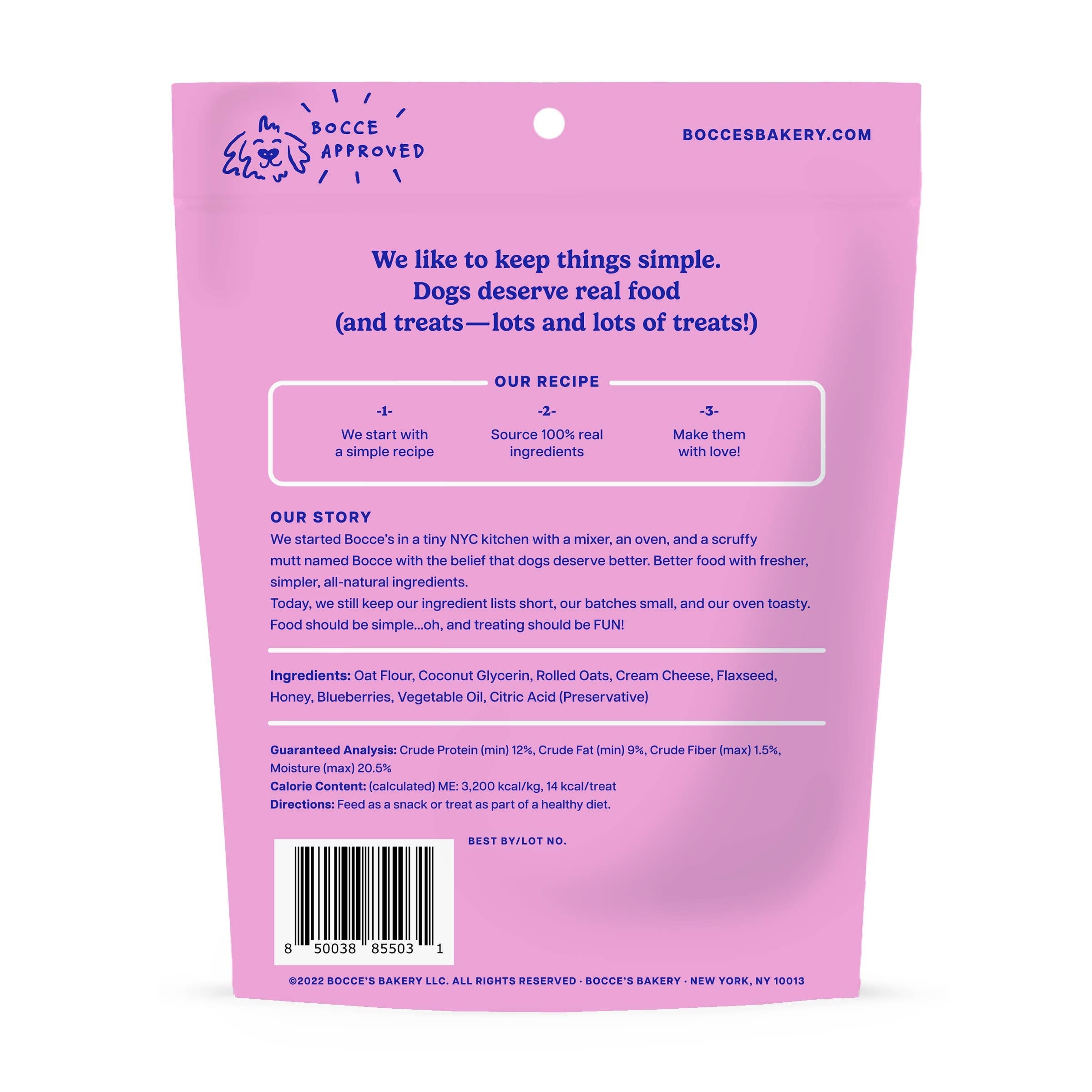 Bocce's Bakery Berries & Cream Soft & Chewy Dog Treats 6oz - The Bougie Pet Boutique
