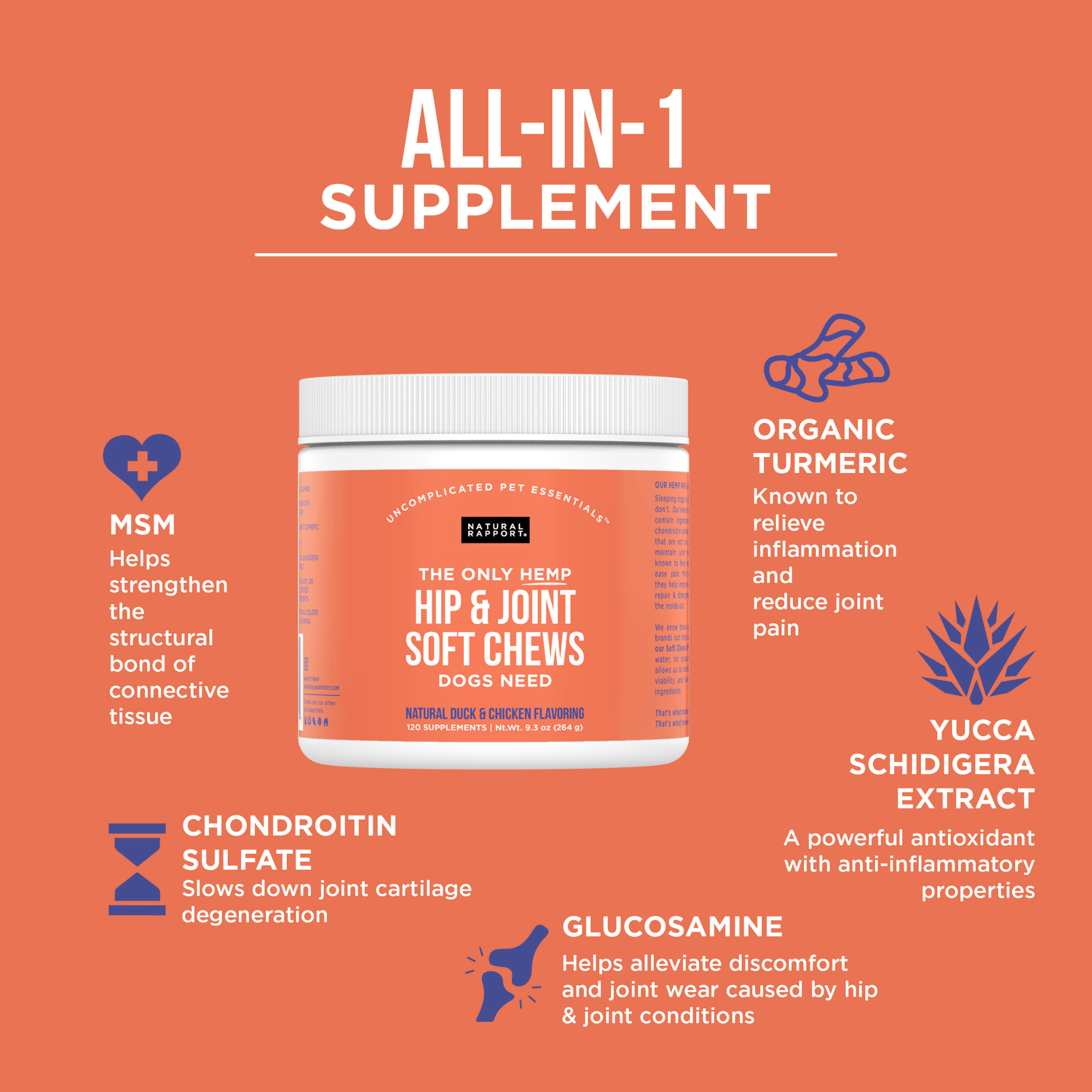 The Only Hemp Hip & Joint Soft Chews Dogs Need Natural Rapport