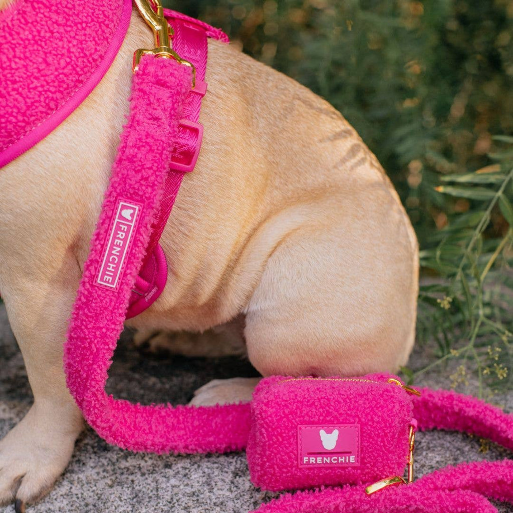 Frenchie Poo Bag Holder - Teddy Hot Pink - The Bougie Pet Boutique
